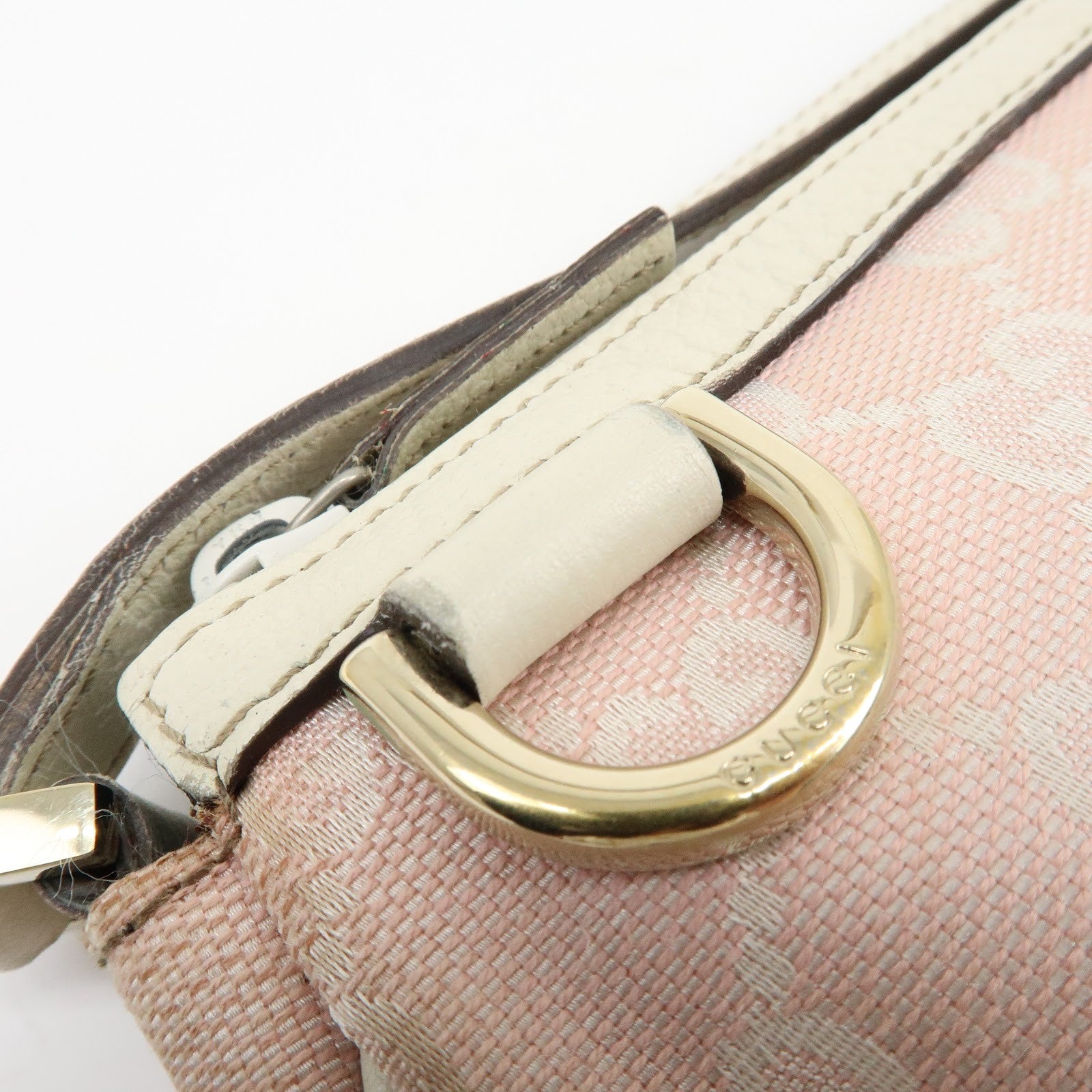 Gucci Abbey Hand Bag - Pink, GG Canvas, Leather