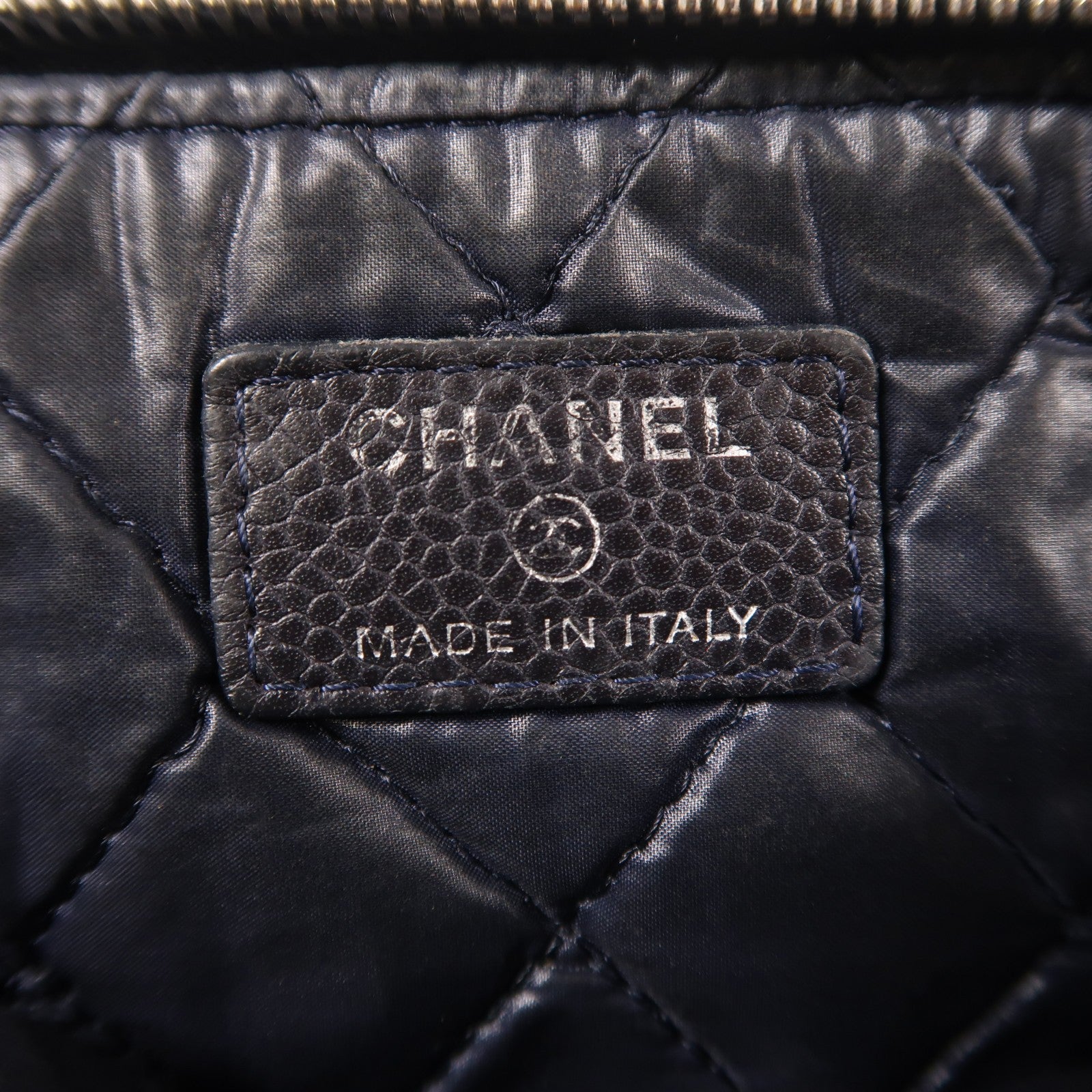 Chanel CC SHW Clutch Bag - Navy, Calfskin Leather