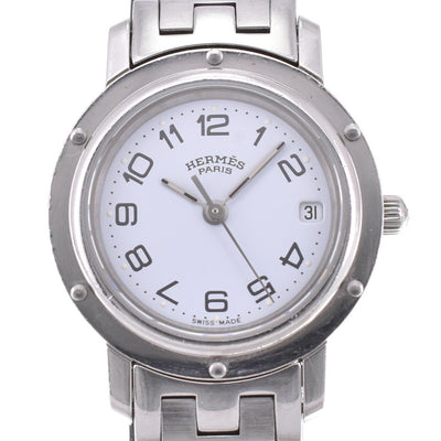 Hermès Clipper Date CL4.210 Watch - White, Stainless Steel