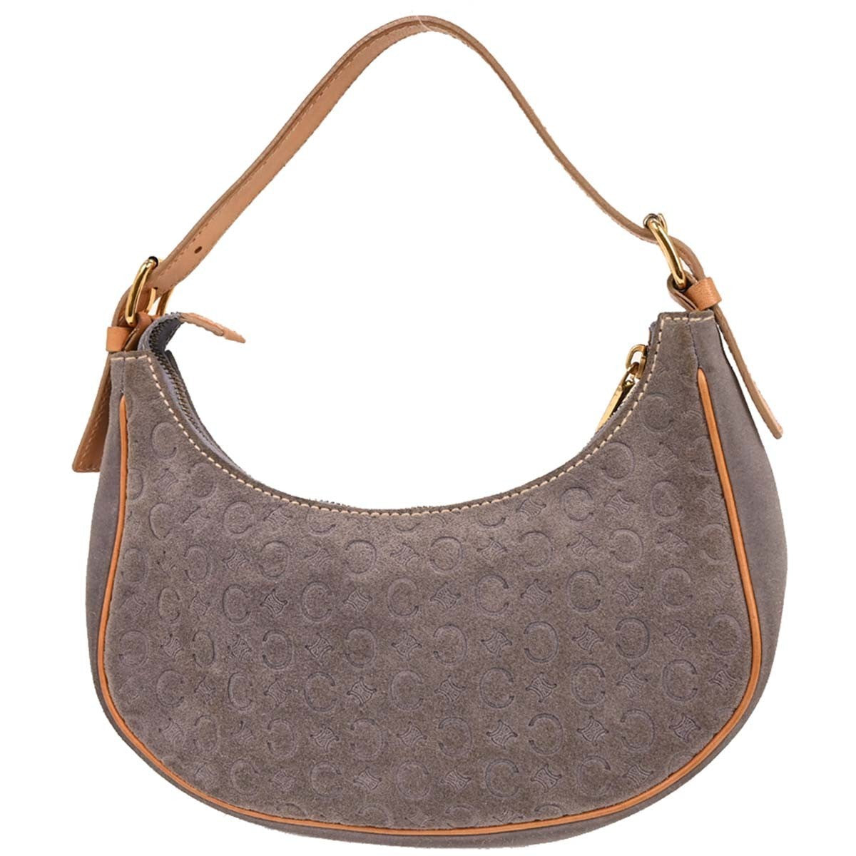 Celine Macadam Handbag - Gray, Suede