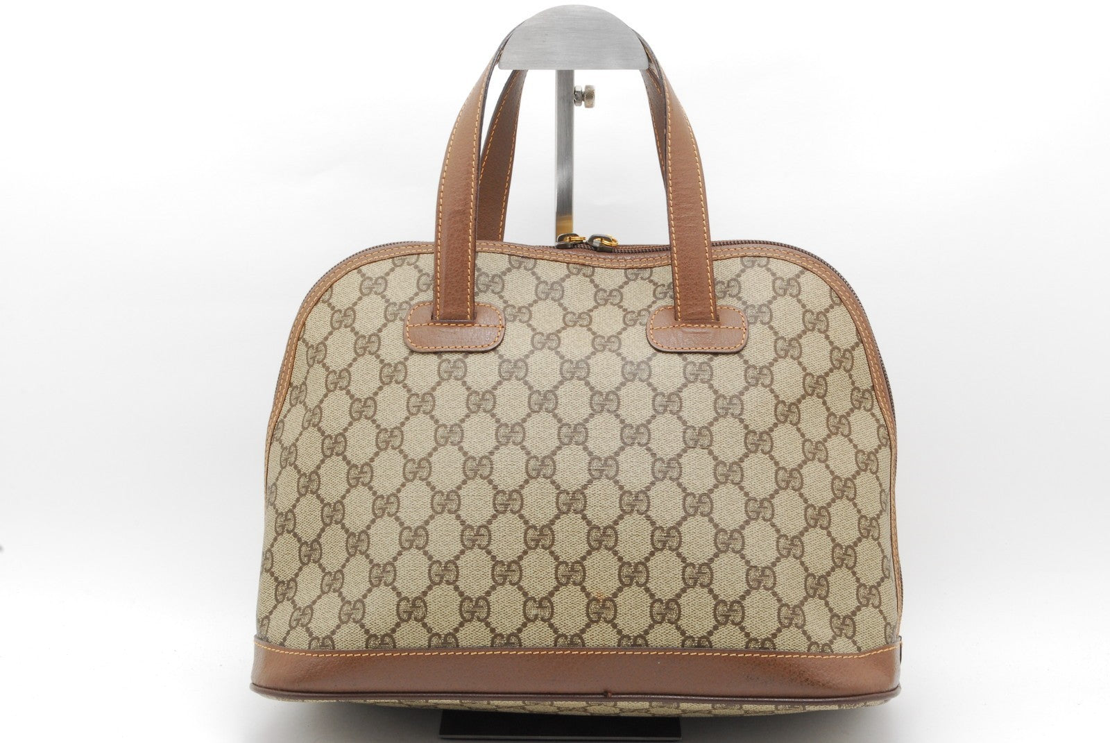 Gucci GG Supreme Hand Tote Bag - Beige Brown, PVC Leather