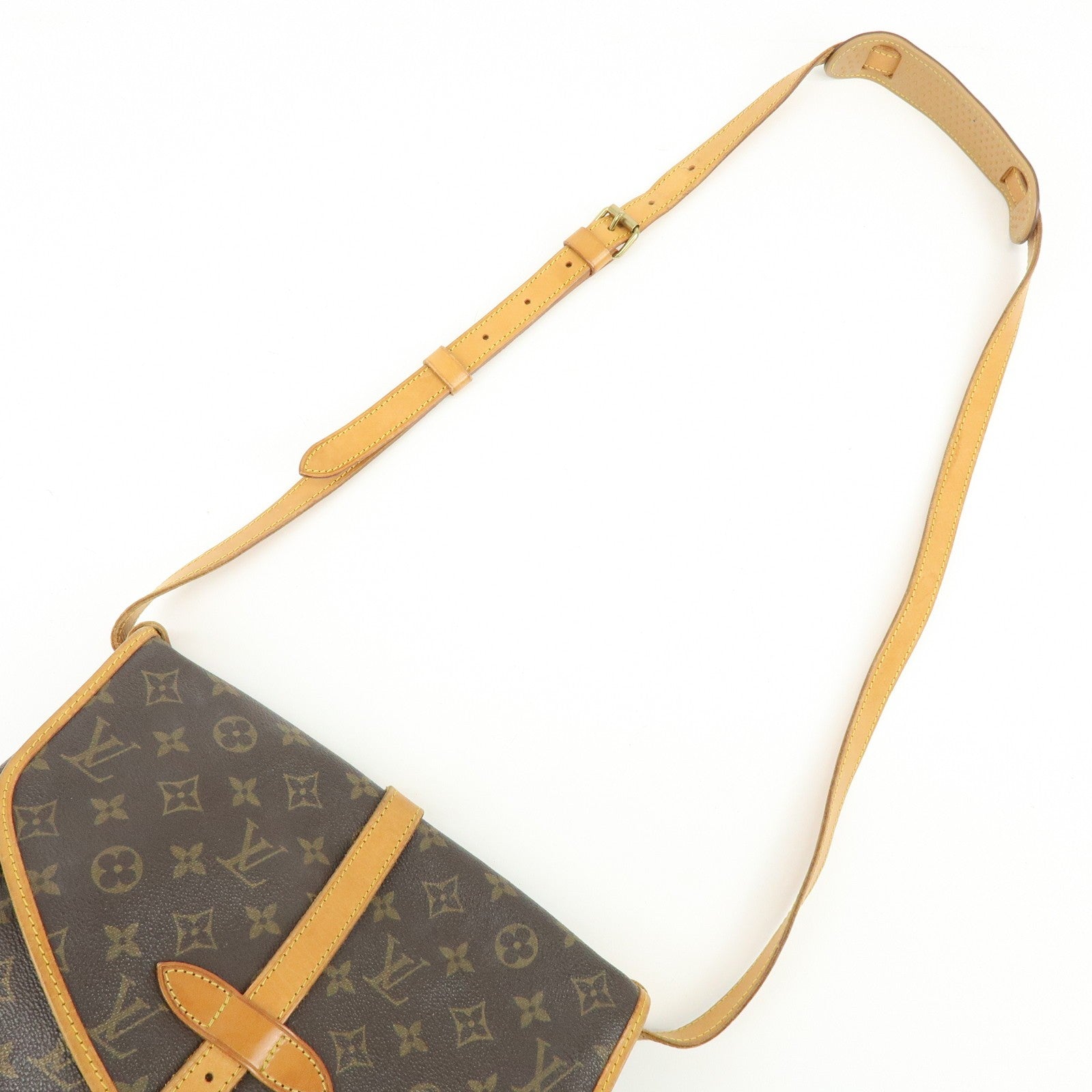 Louis Vuitton Monogram Saumur 30 Canvas Shoulder Bag Brown