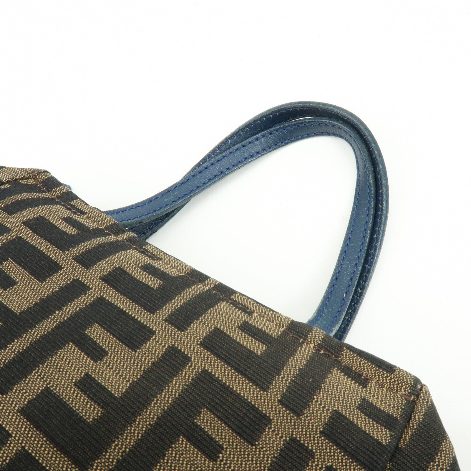 Fendi Hand Bag - Brown, Black, Navy, Canvas, Leather