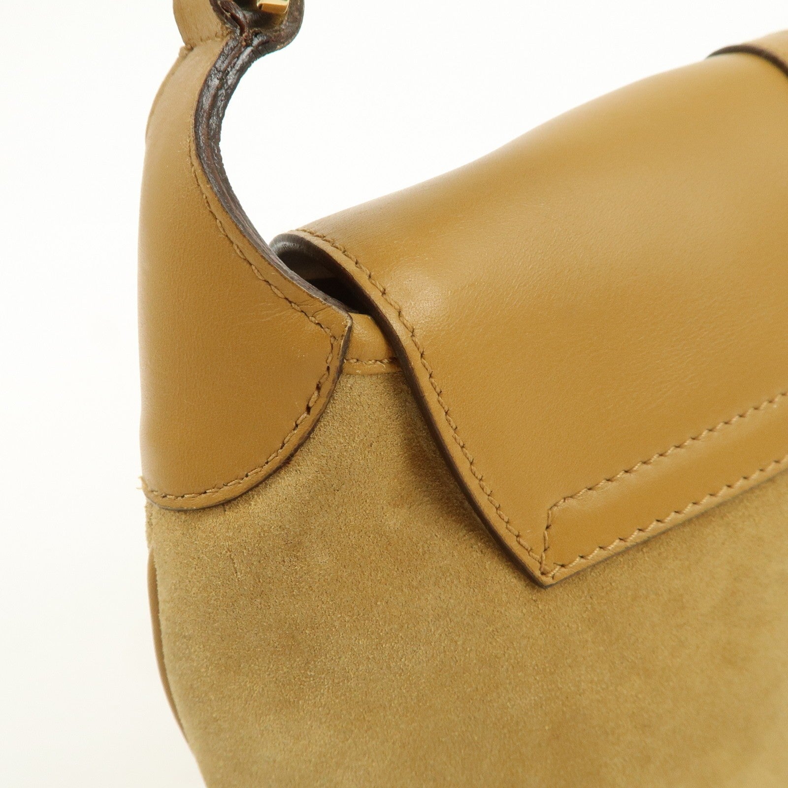 Gucci Shoulder Bag - Yellow Beige, Suede Leather