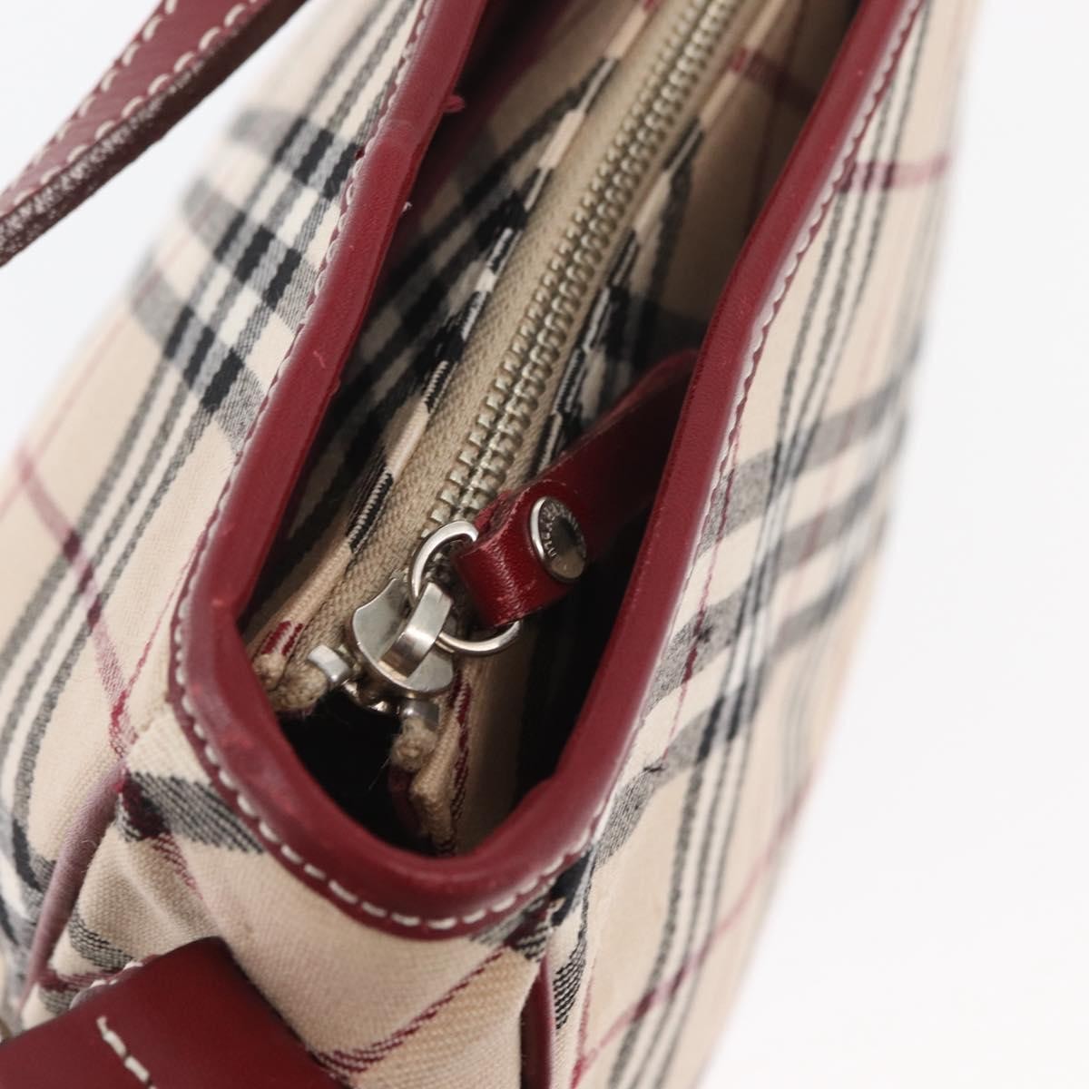 Burberry Nova Check Blue Label Shoulder Bag - Beige/Silver, Canvas
