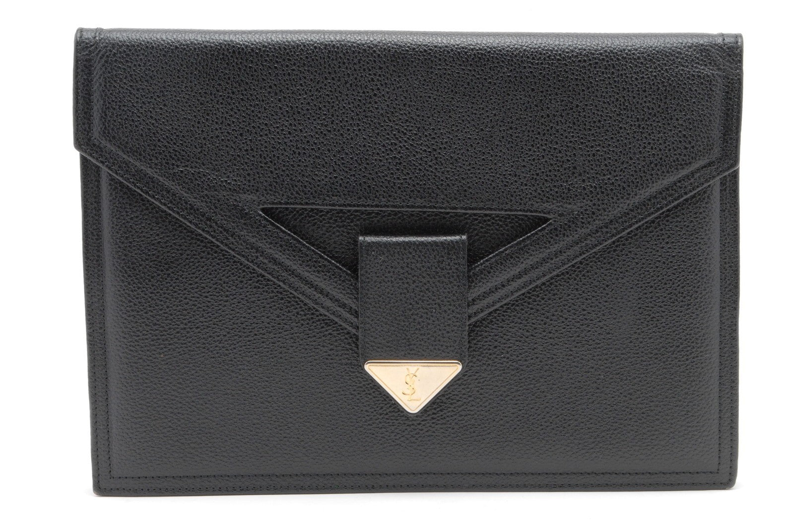 Yves Saint Laurent Envelope Clutch - Black, Leather