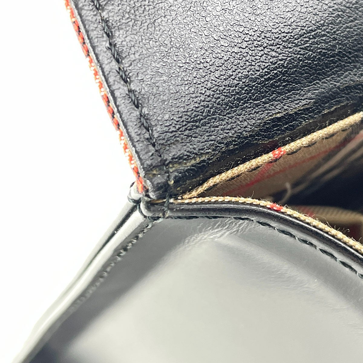 Burberry London Leather Fabric Handbag - Black, Leather