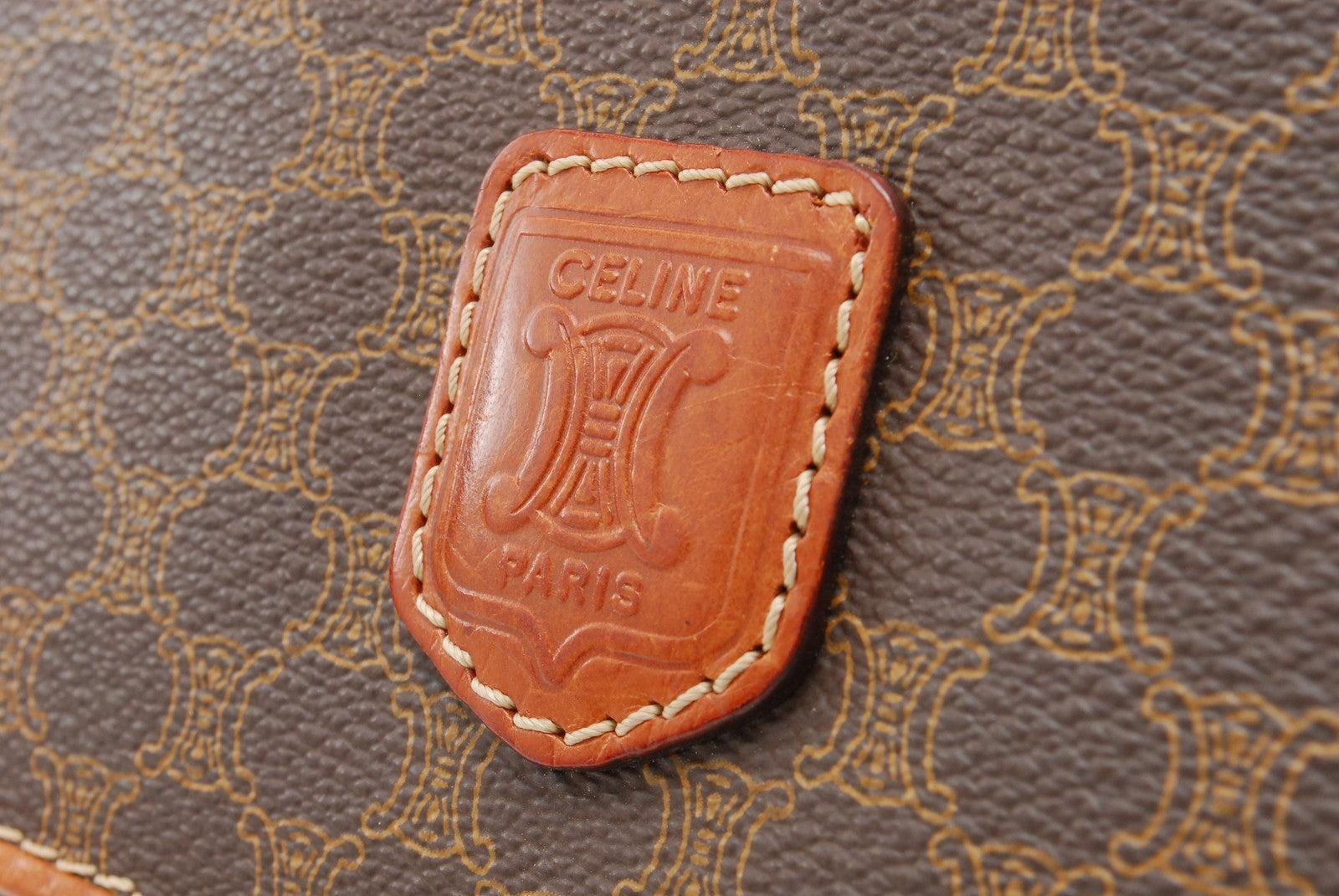 Celine Macadam Clutch - Brown, Leather and PVC 
