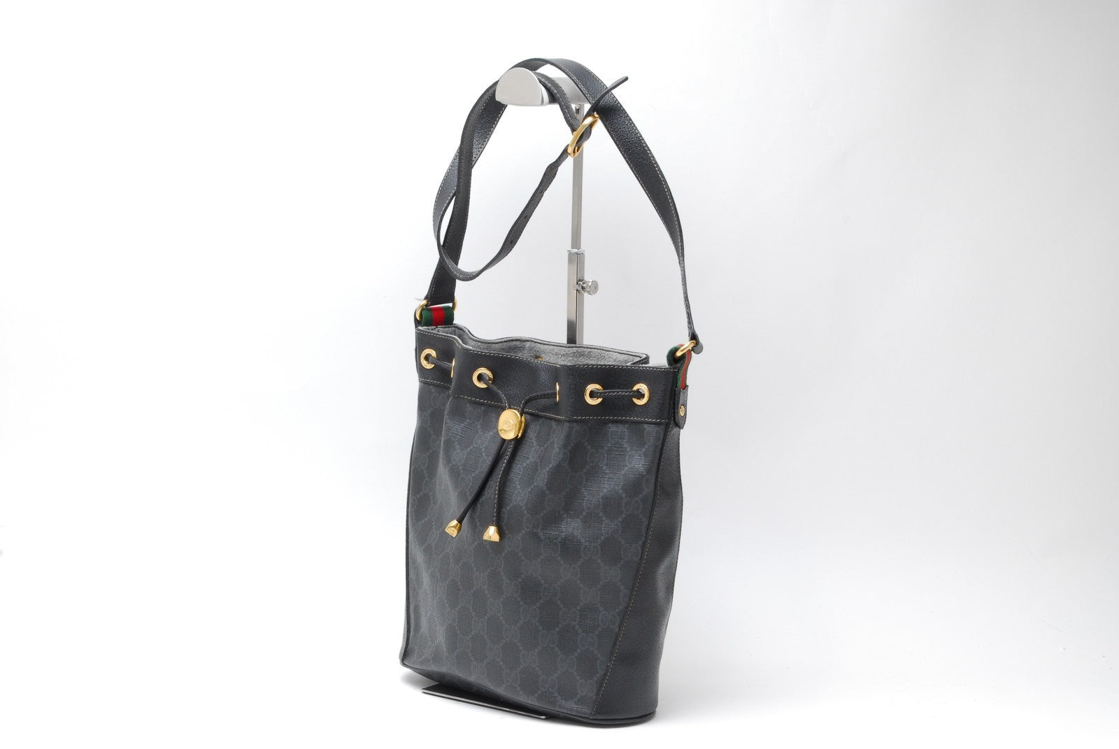 Gucci Sherry Line GG Shoulder Bag - Black, Leather 