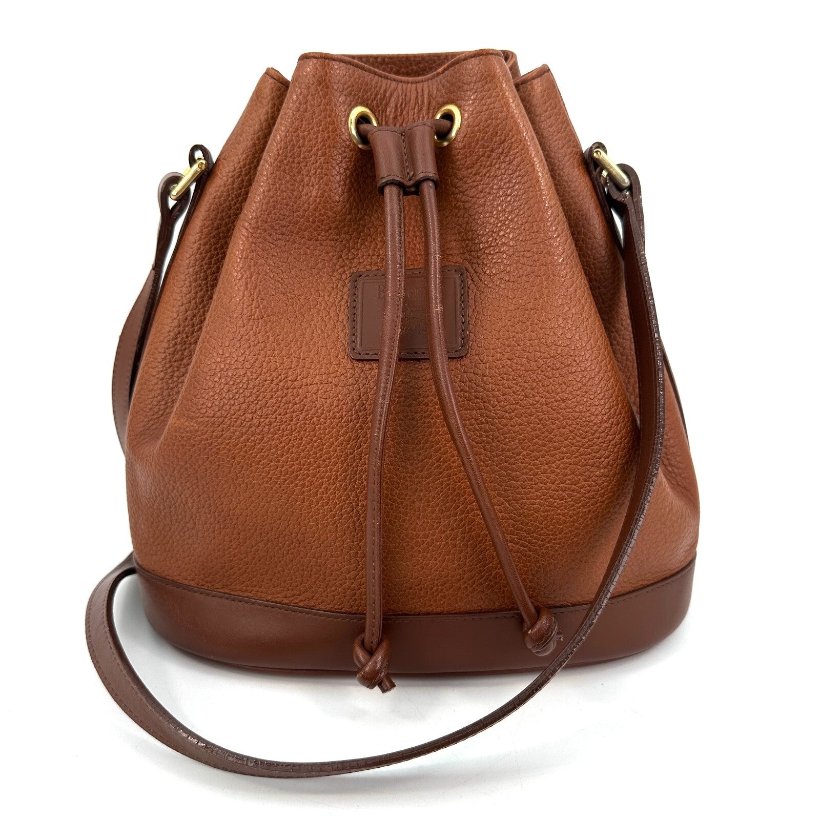 Burberry Burberrys Nova Bucket Drawstring Shoulder Bag - Brown, Leather