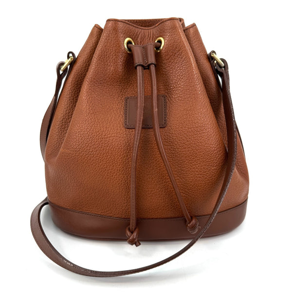 Burberry Burberrys Nova Bucket Drawstring Shoulder Bag - Brown, Leather
