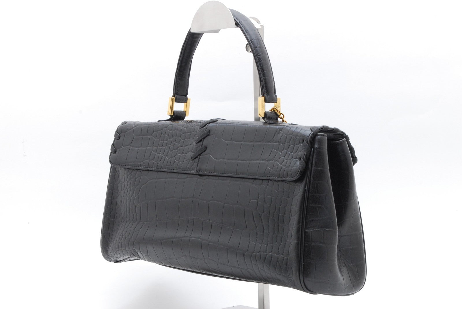 Saint Laurent Yves Vintage Hand Tote Bag - Black, Leather