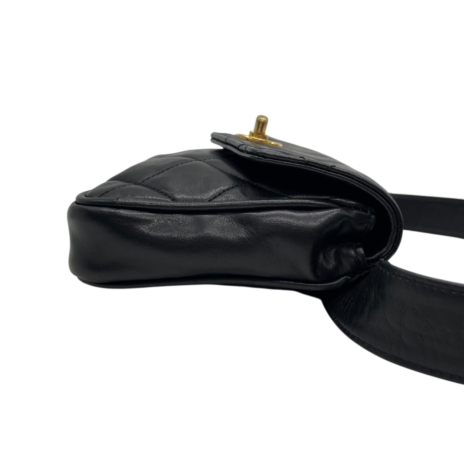 Chanel Matelasse Waist Pouch - Black, Leather