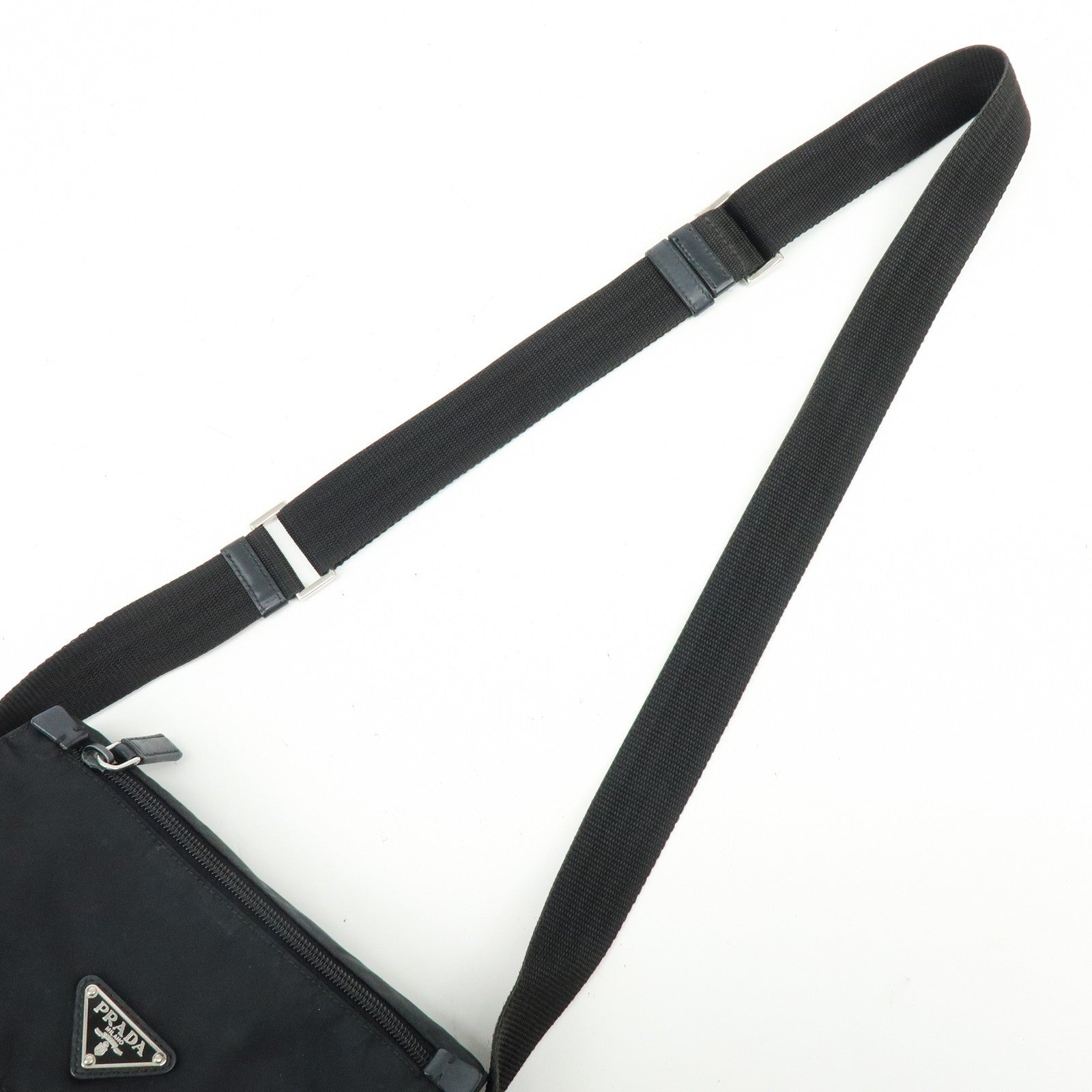 Prada BT8994 Shoulder Bag - Black, Nylon and Leather