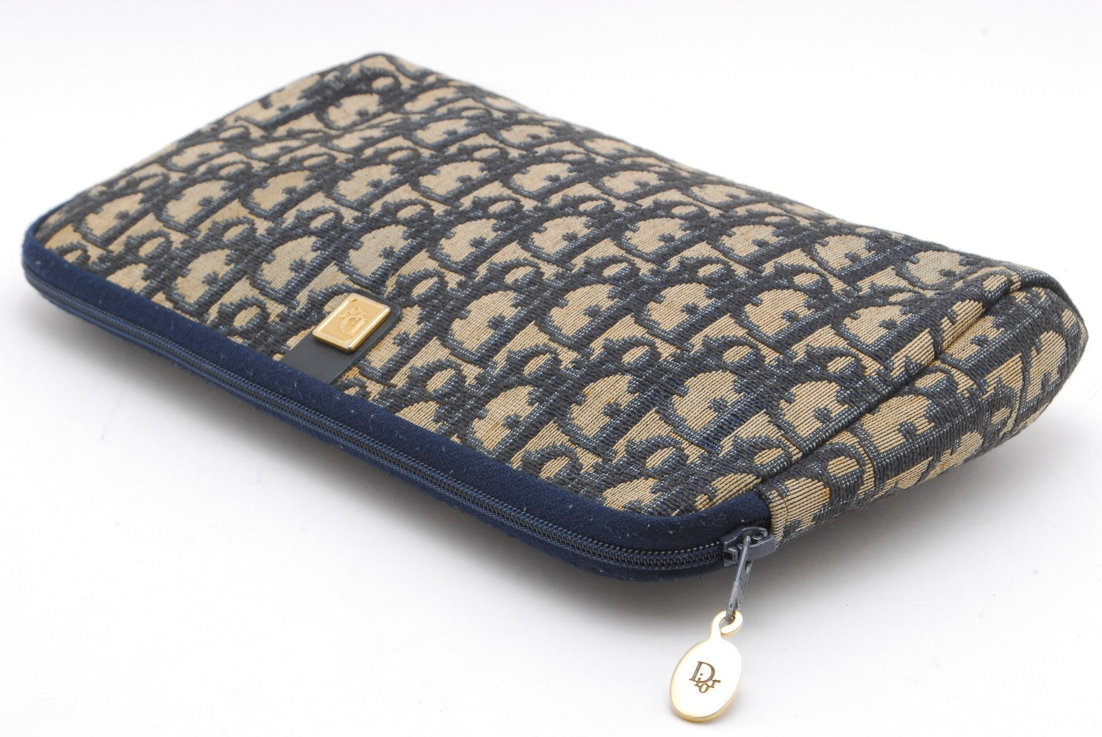 Christian Dior Trotter Clutch Bag - Navy, Canvas