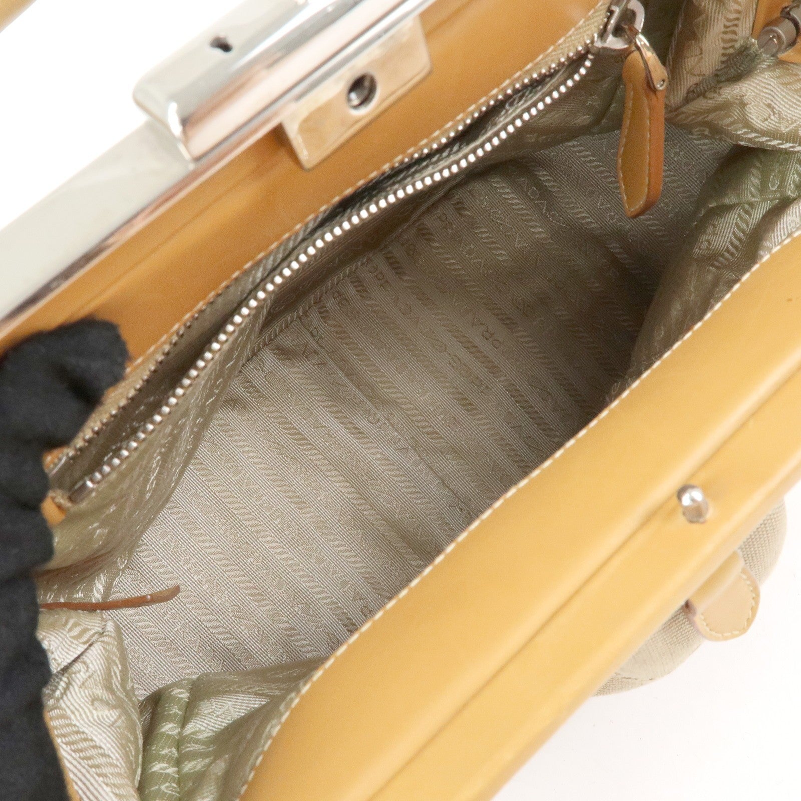 Prada BR3481 Shoulder Bag - Light Brown, Jacquard Leather 