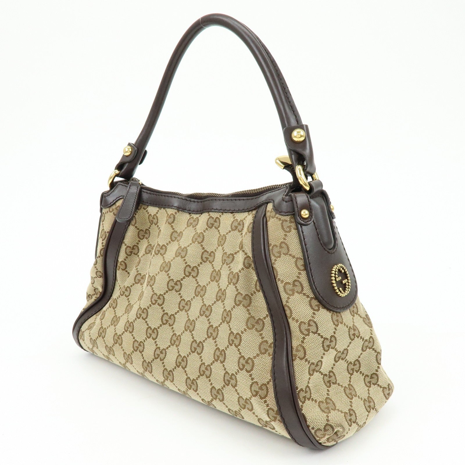Gucci Shoulder Bag - Beige, Canvas and Leather