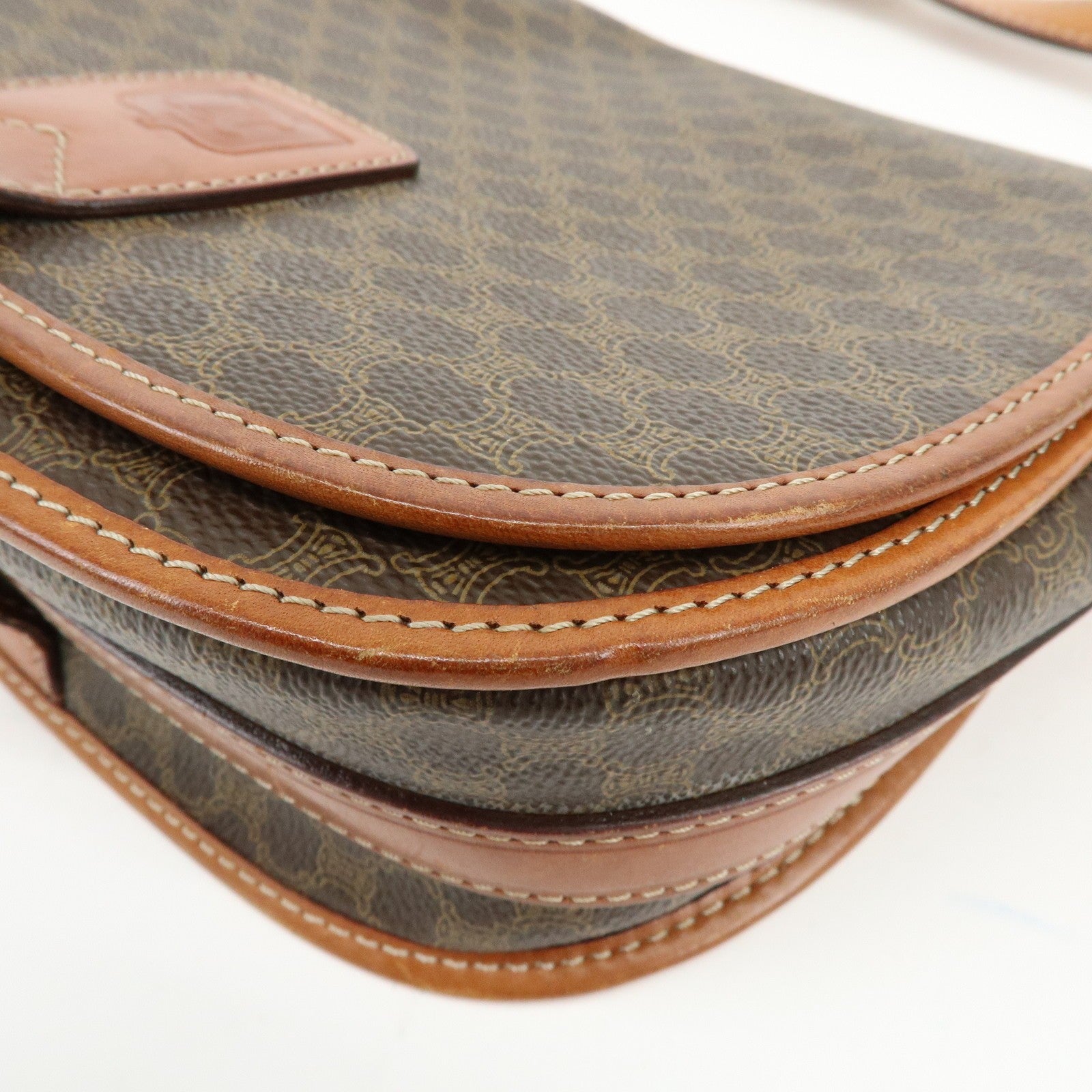 Celine Macadam Shoulder Bag - Brown, Canvas, Leather