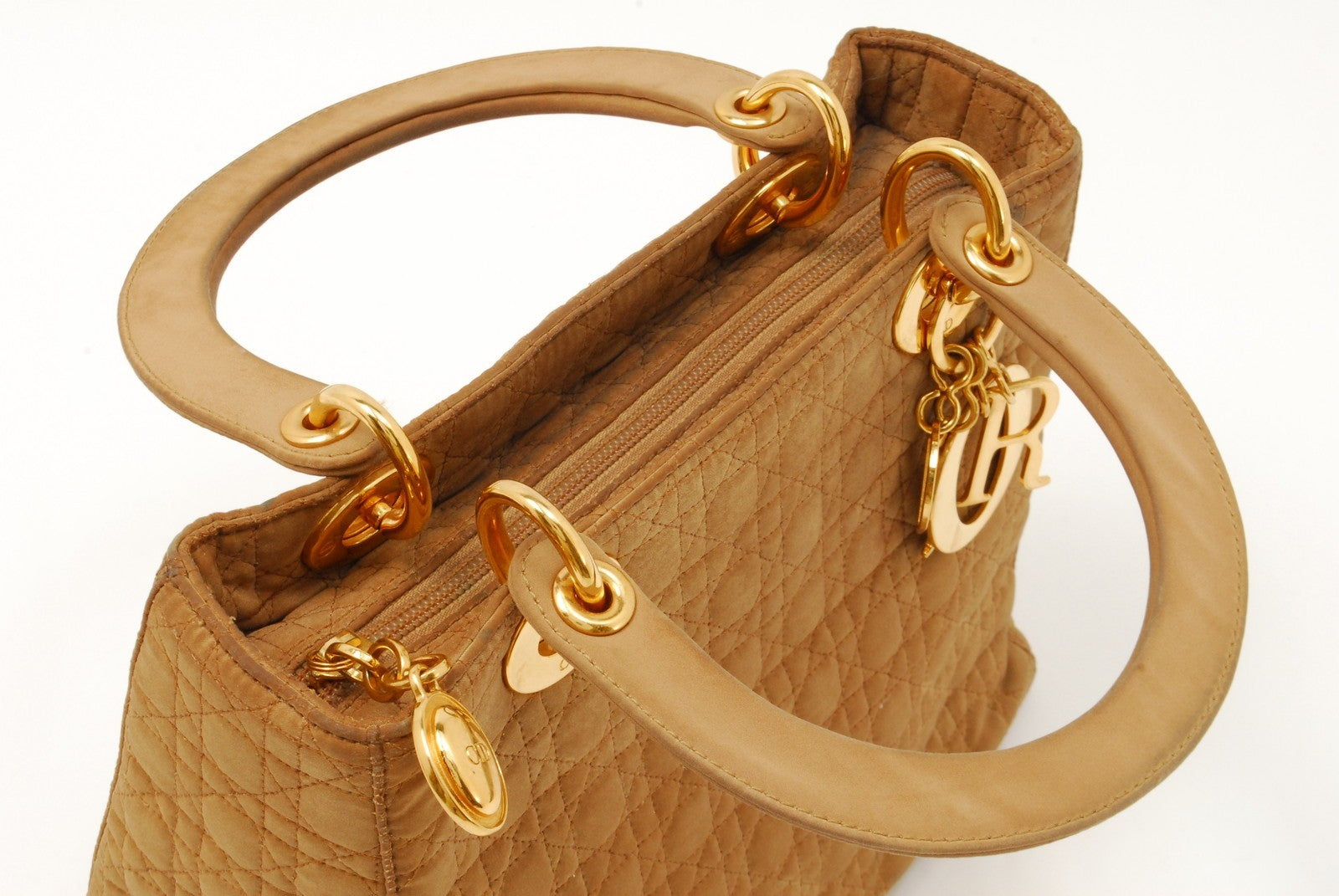 Christian Dior Lady Dior Hand Tote Bag - Black, Nylon