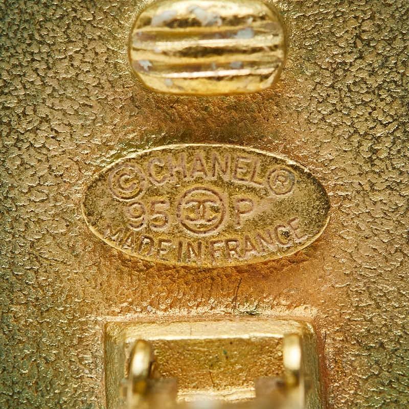 Chanel Vintage Coco Mark Earrings - Gold, Plated