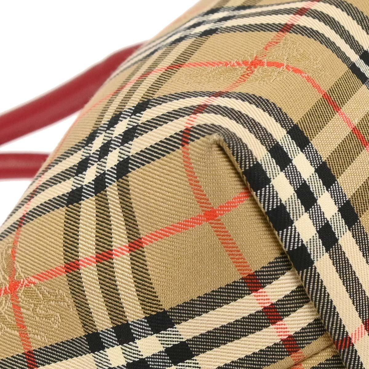 Burberrys House Check Tote Handbag - Beige Red, Canvas