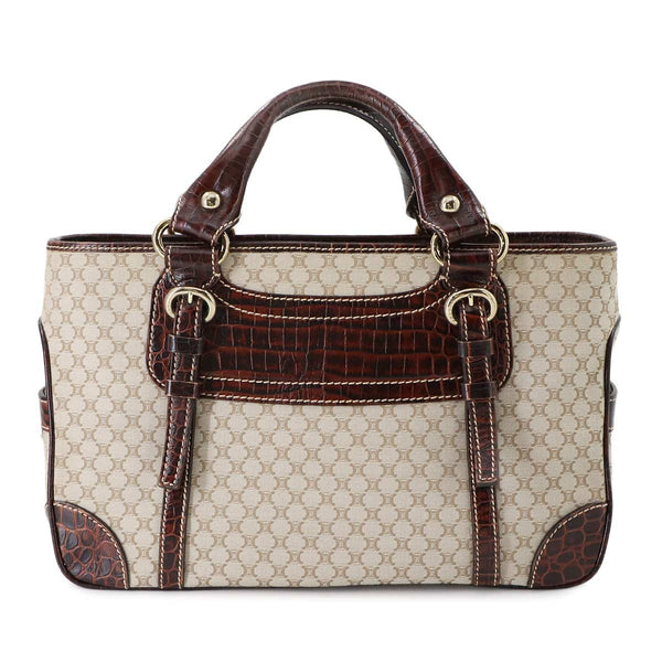 Celine Macadam Boogie Handbag - Beige, Canvas and Leather