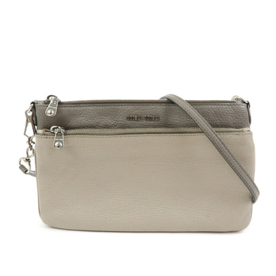 Miu Miu Madras 2Way Handbag - Greige, Leather
