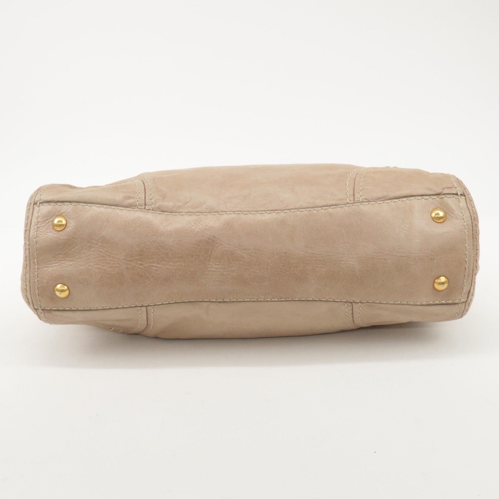 Prada Leather 2way Bag - Beige, Leather