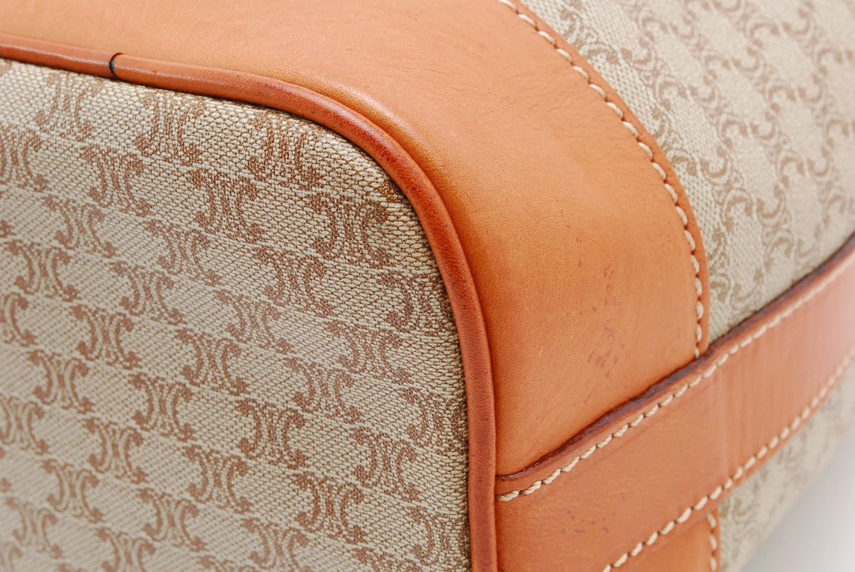 Celine Macadam Shoulder Bag - Beige, Canvas and Leather- מגיע עם הארנק!
