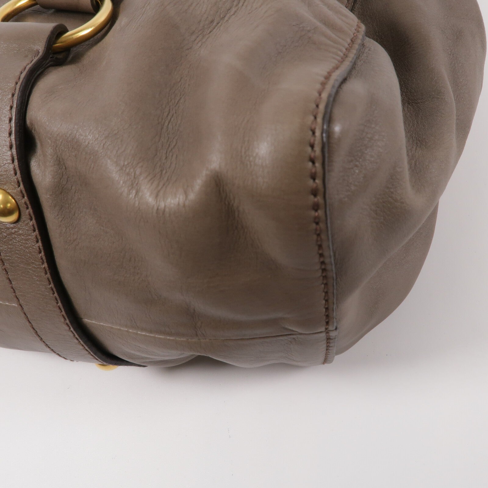 Miu Miu GHW 2 Way Shoulder Bag - Grey, Calfskin Leather