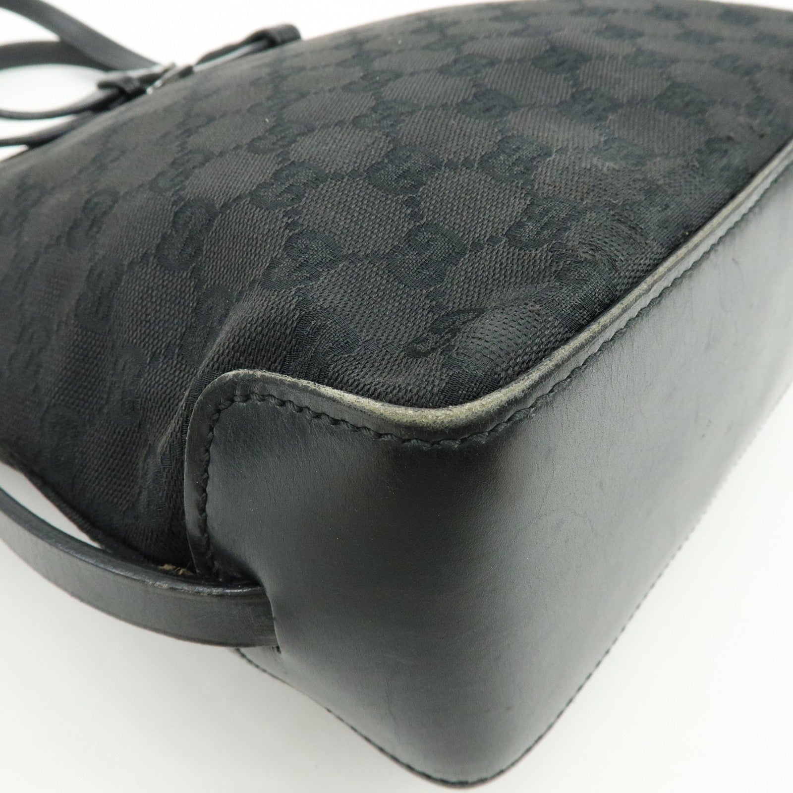 Gucci Tote Bag - Black, Canvas Leather 