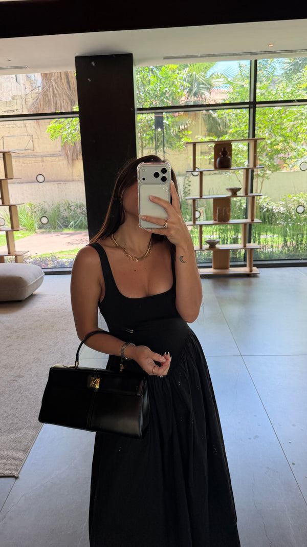 Saint Laurent Yves Saint Laurent Tote Hand Bag - Black, Leather