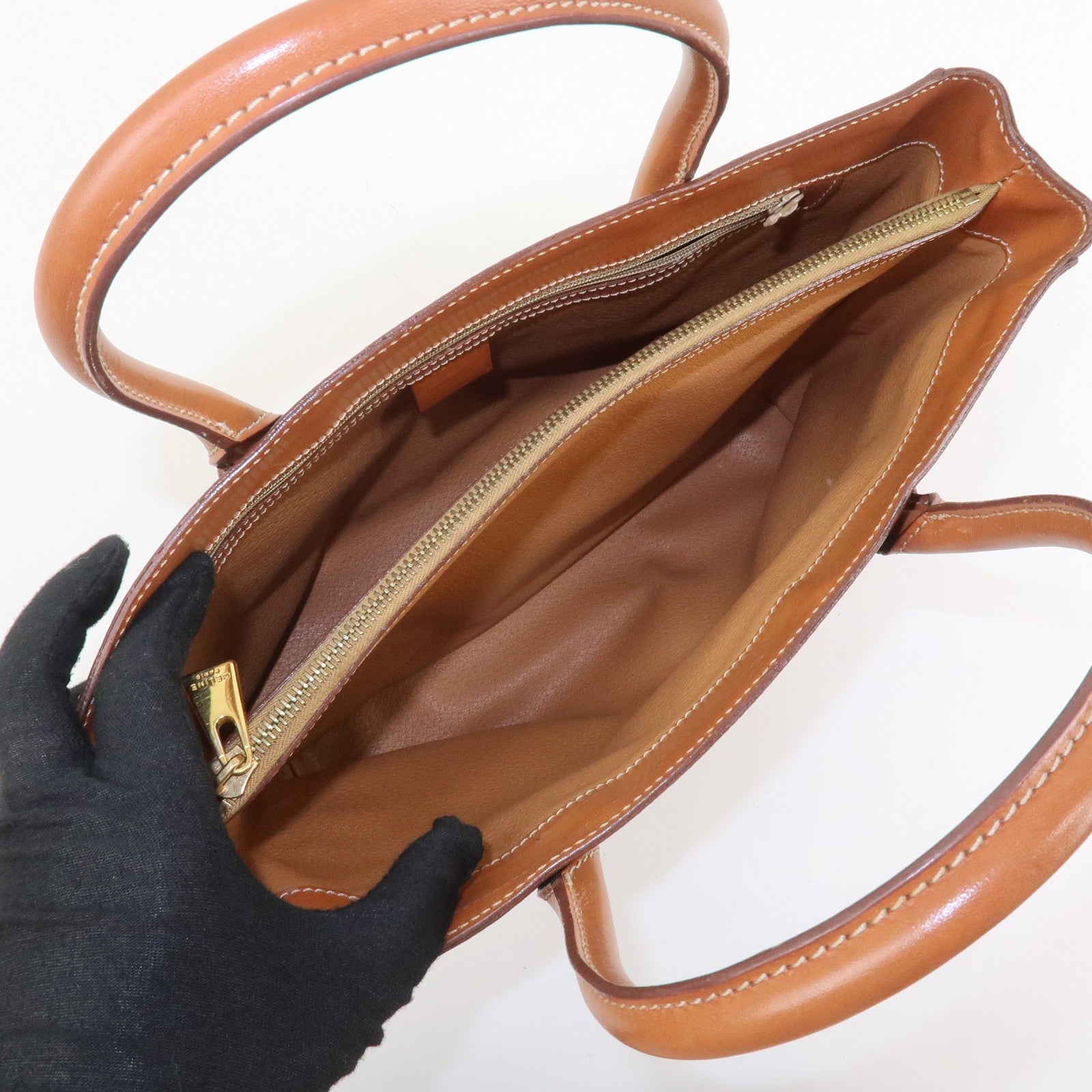 Celine Macadam Hand Bag - Brown, PVC Leather 