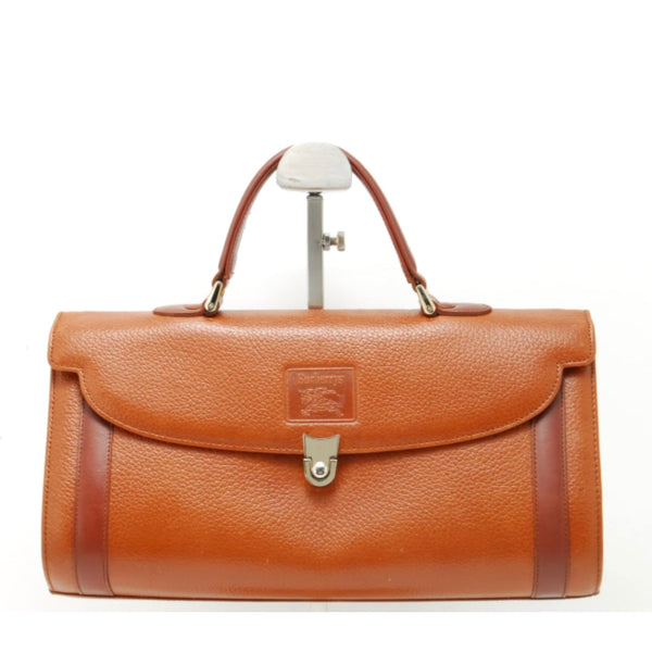 Burberry Nova Check Hand Tote Bag - Brown, Leather 