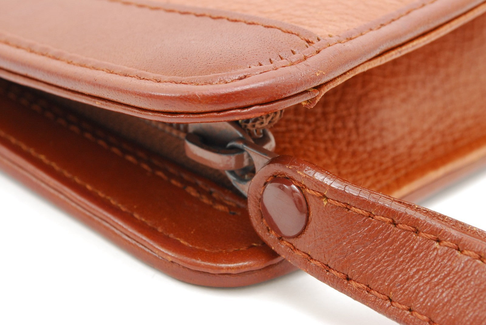 Burberry Burberrys Clutch Handbag - Brown, Leather