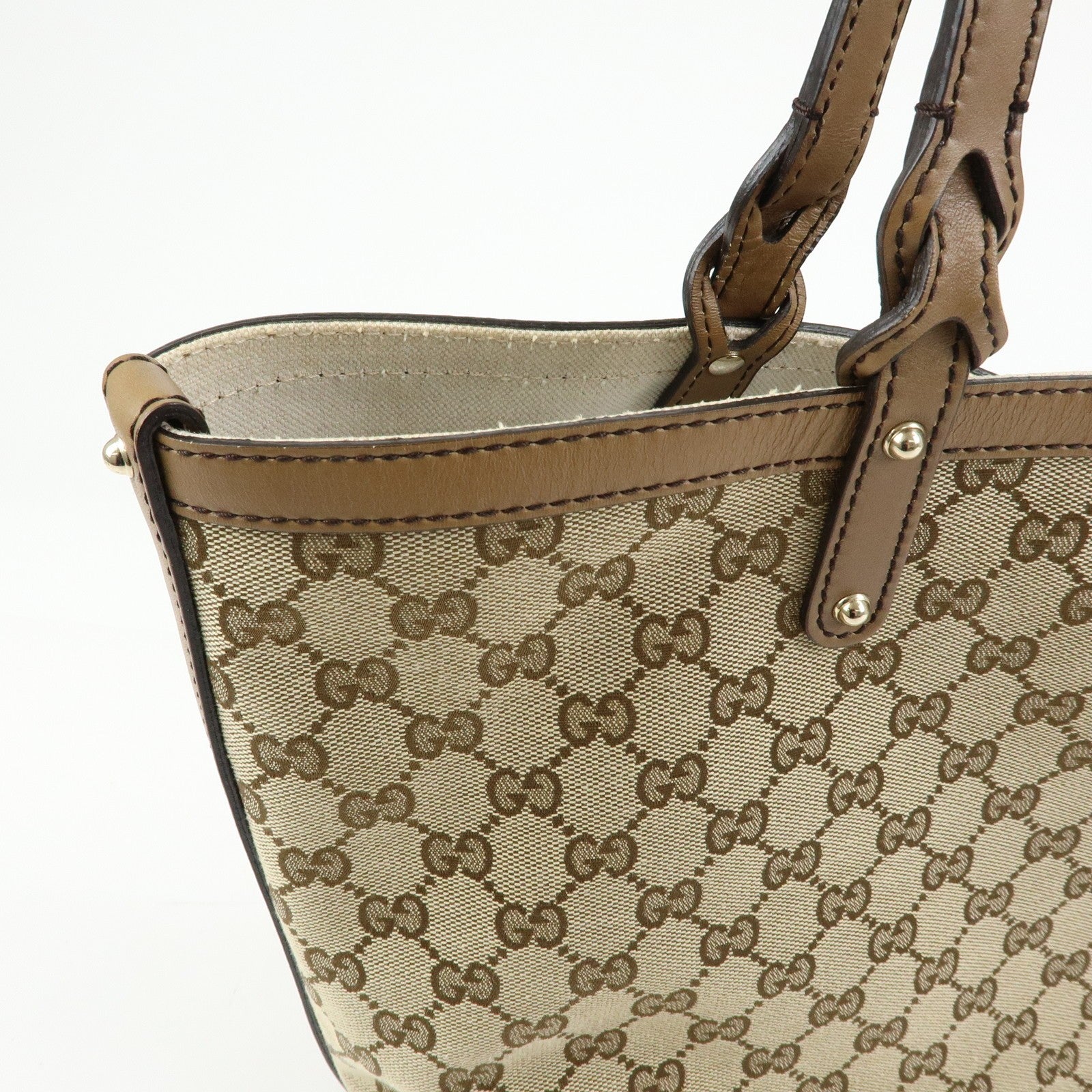 Gucci Tote Bag - Beige, Canvas and Leather