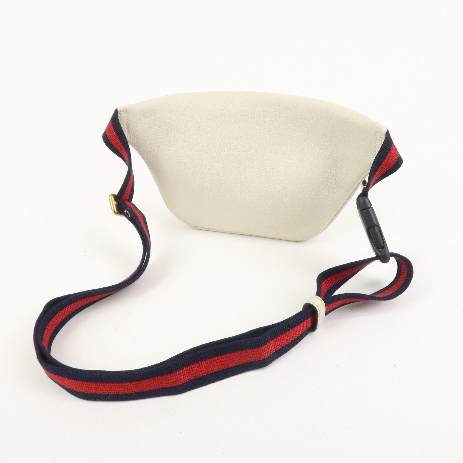 Gucci Sherry Leather Waist Pouch - White, Leather 