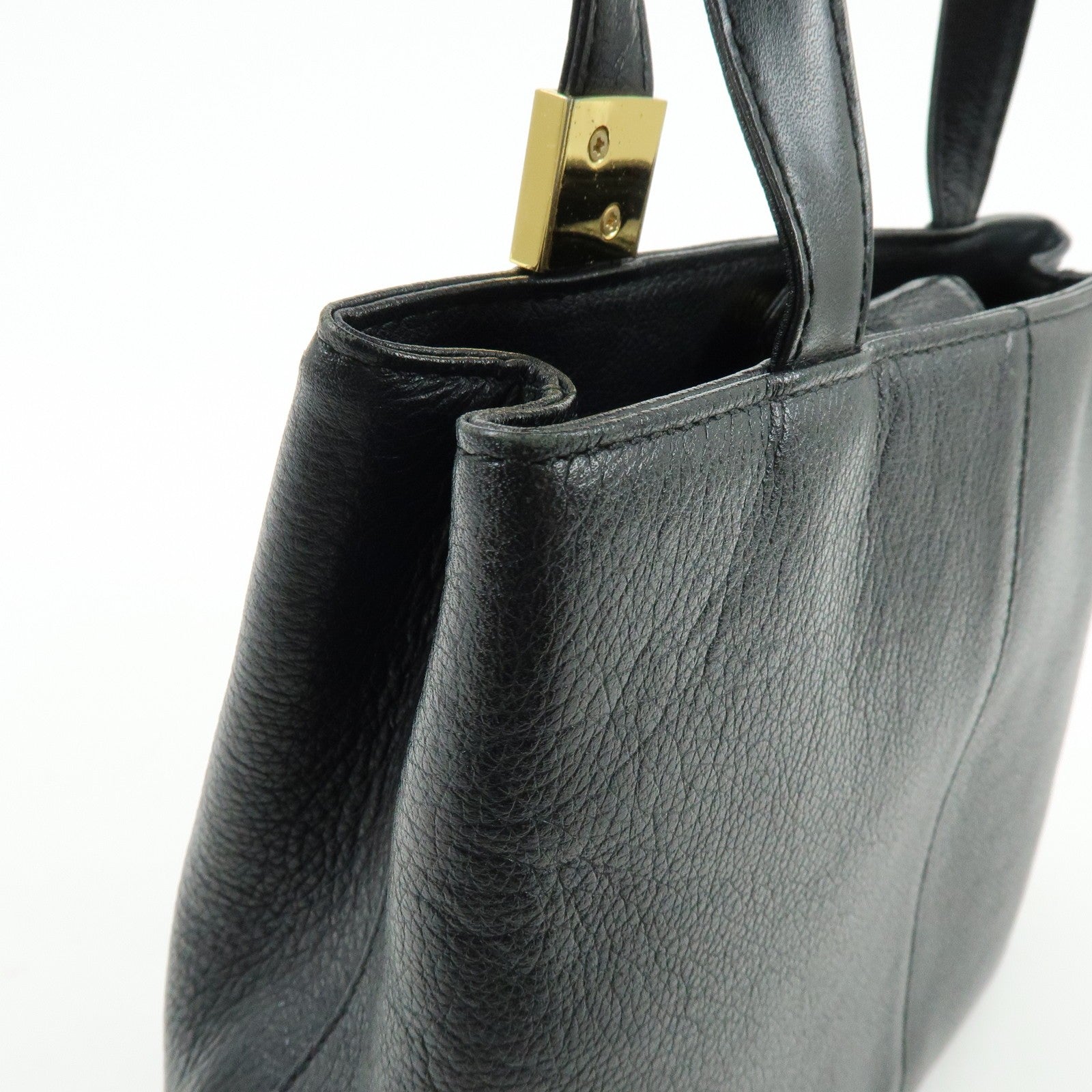 Burberry Mini Hand Bag - Black, Leather