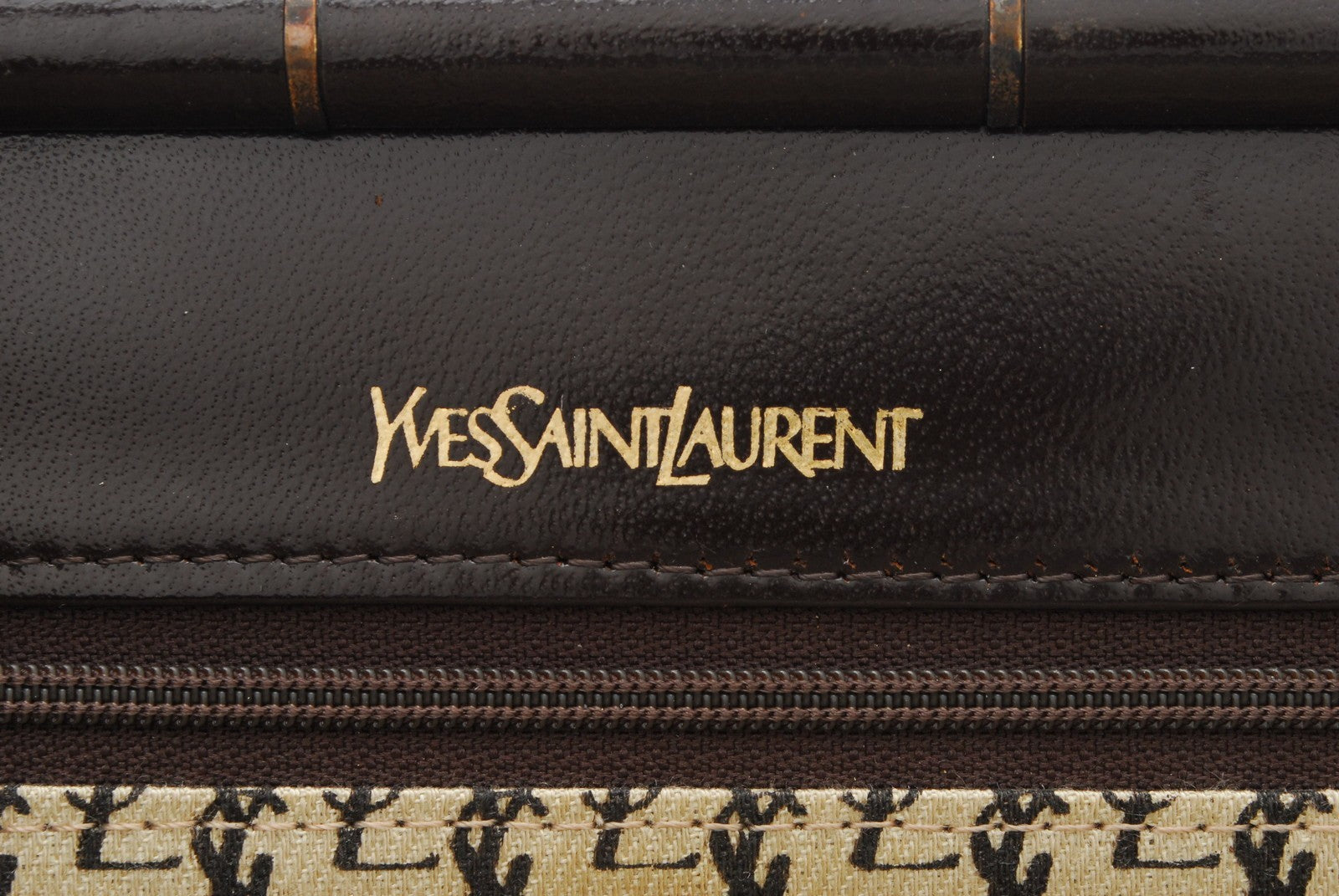Saint Laurent Clutch Bag - Brown, Leather 