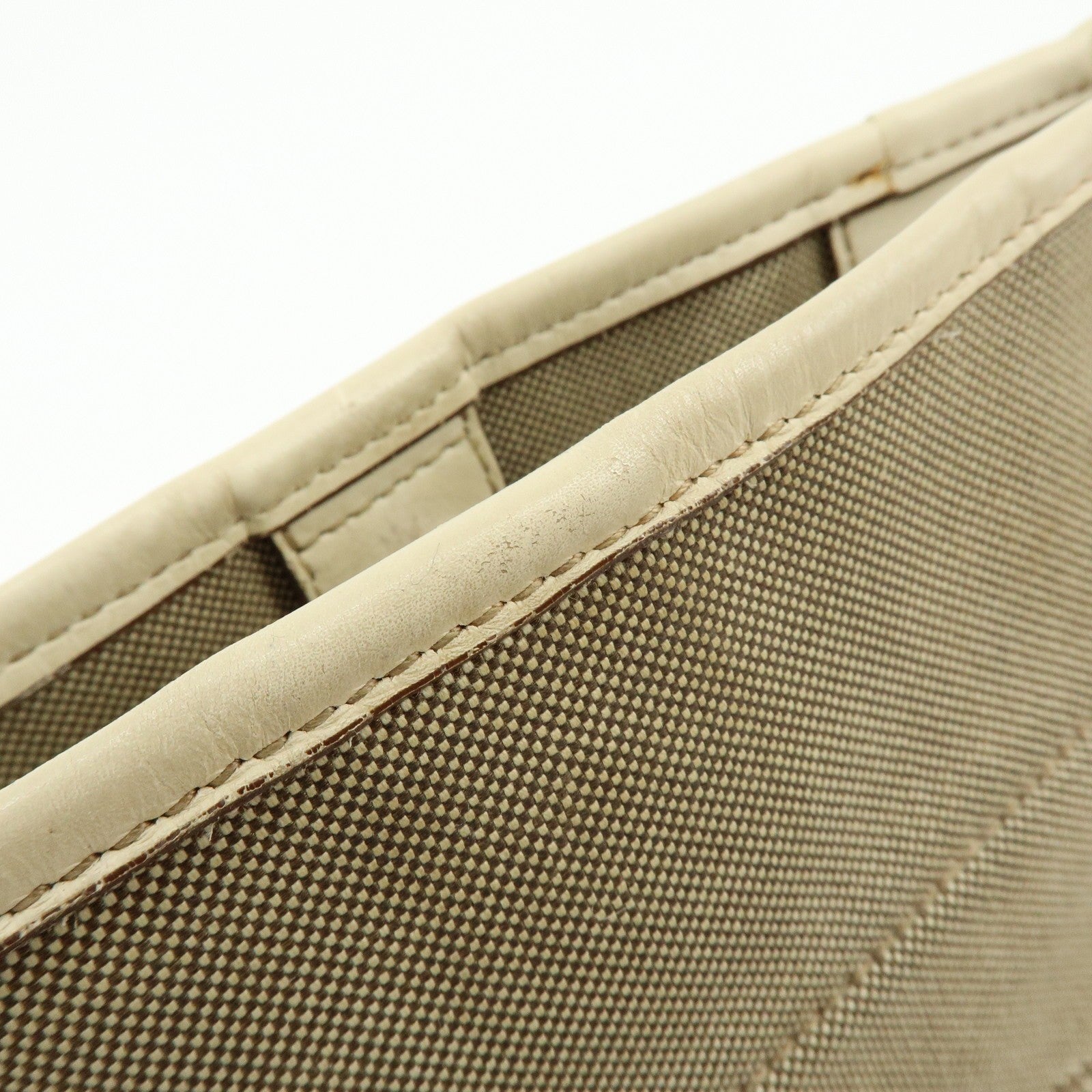 Prada Logo Jacquard Shoulder Bag - Beige, Leather