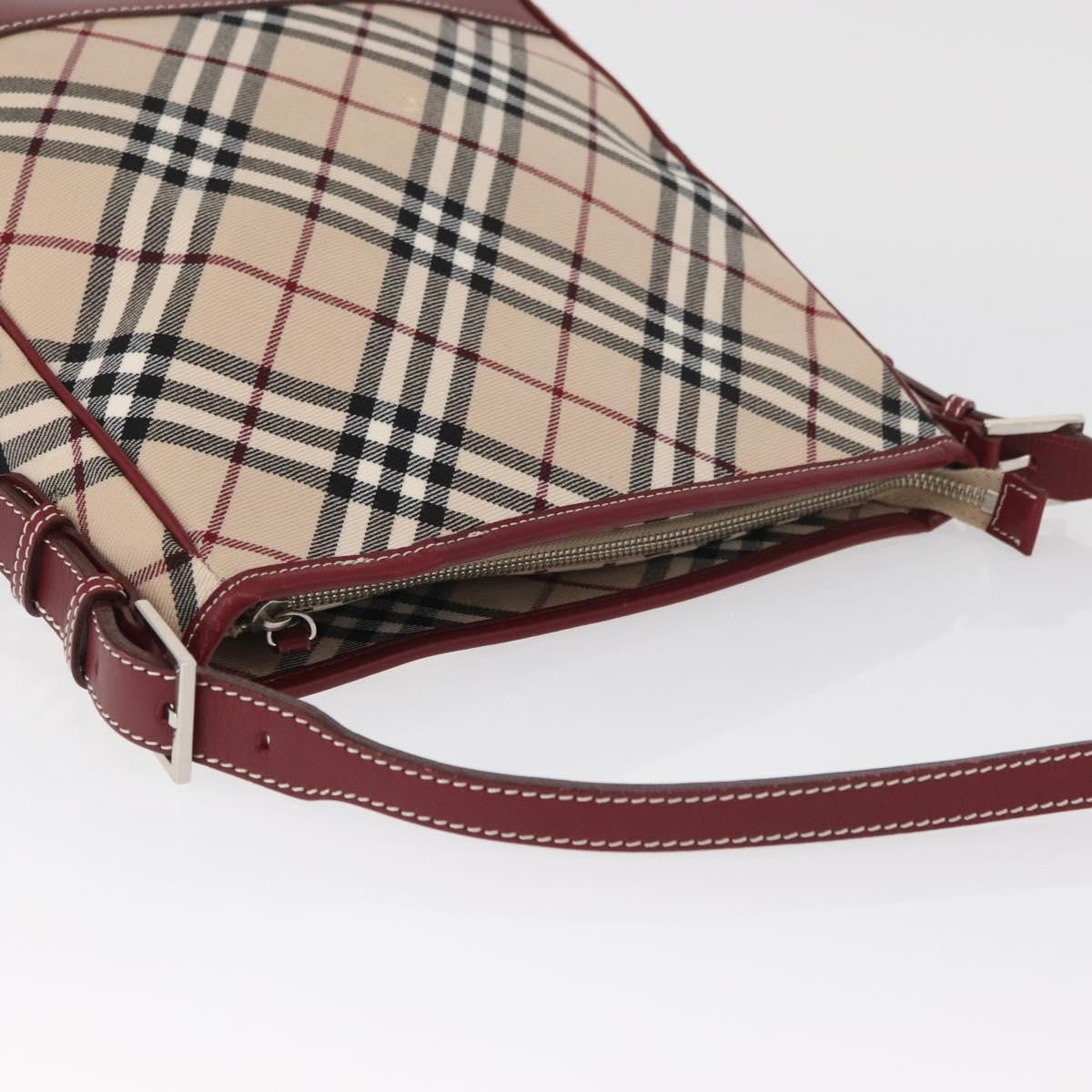 Burberry Nova Check Blue Label Shoulder Bag - Beige/Silver, Canvas