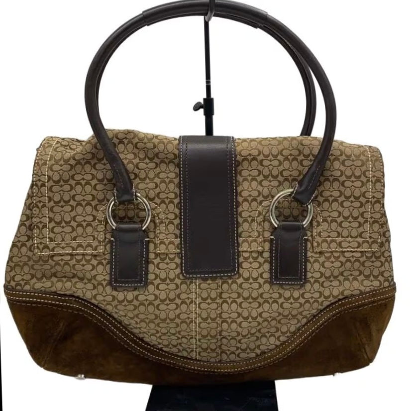 Coach Signature Suede Bag