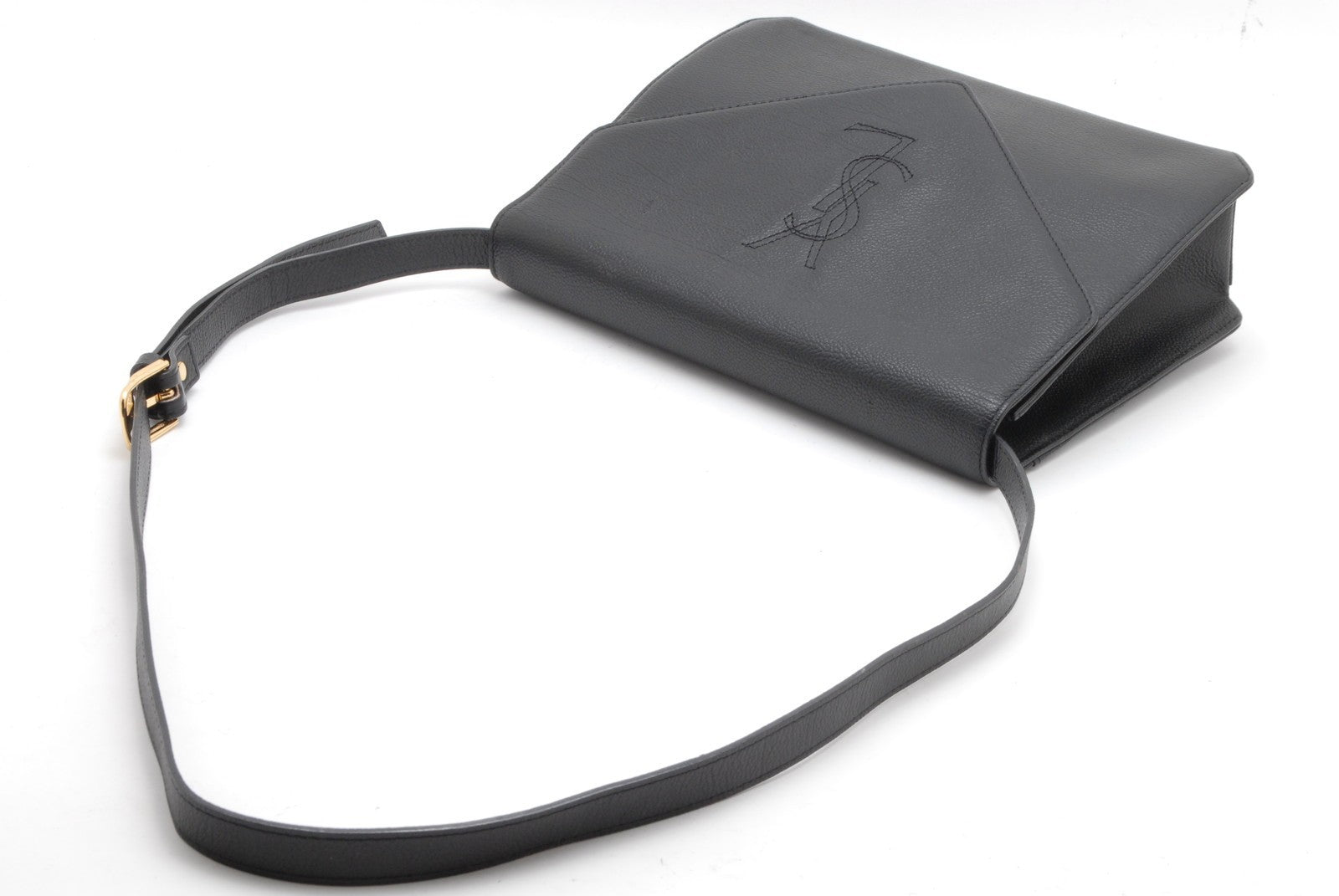 Saint Laurent YSL Envelope Shoulder Bag - Black, Leather
