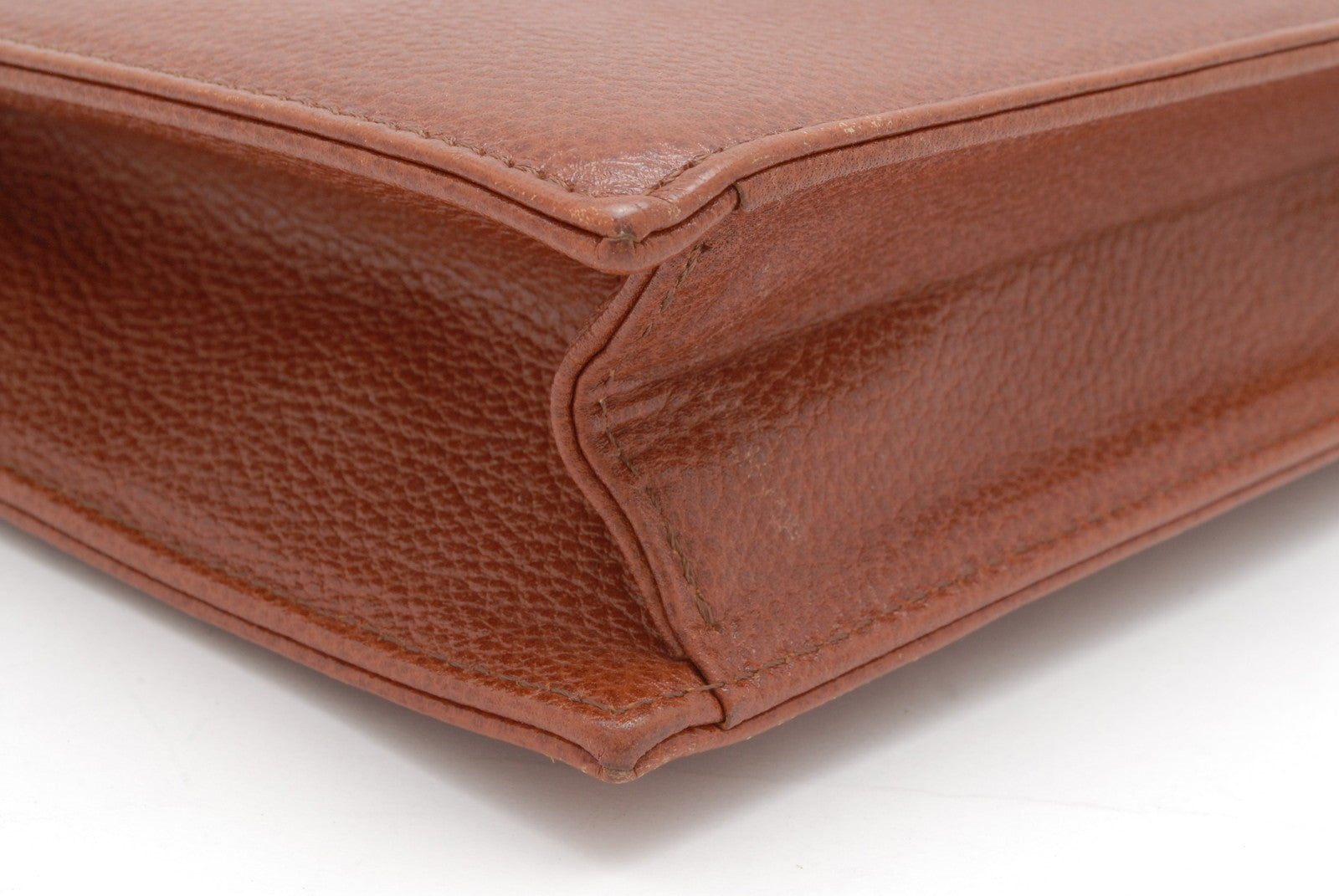 Yves Saint Laurent YSL Logo Clutch - Brown, Leather