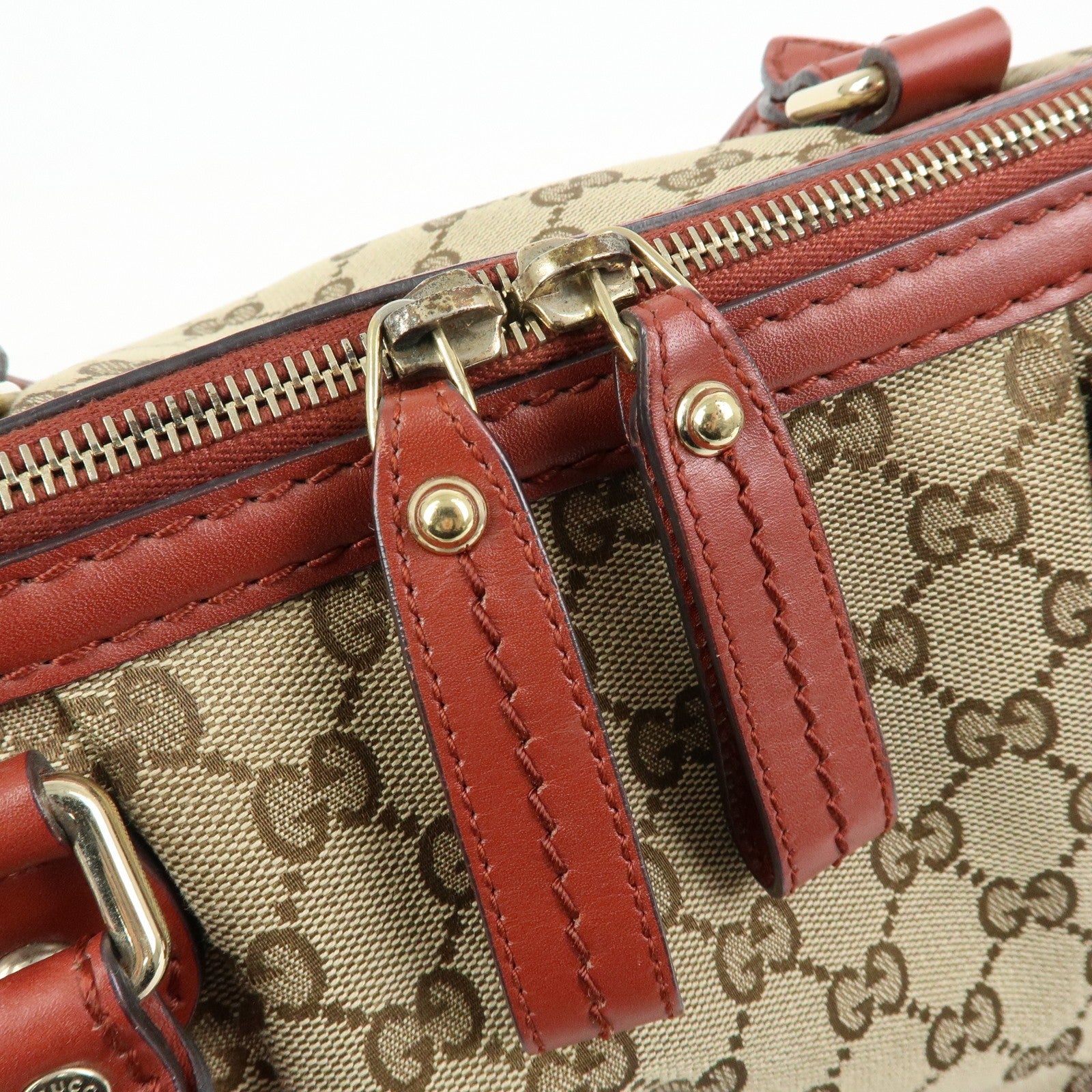 Gucci 2 Way Bag - Beige, Canvas Leather