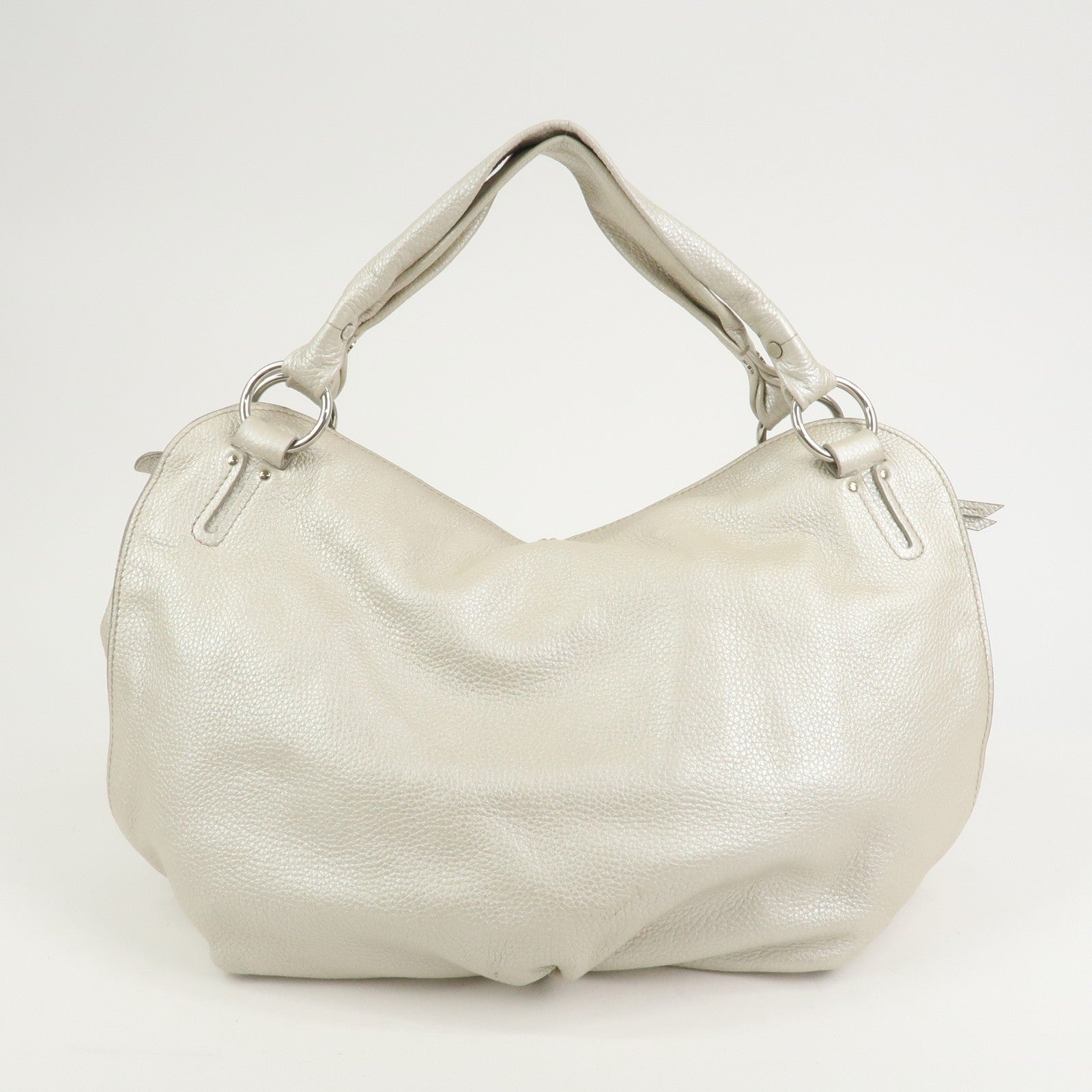 Celine Shoulder Bag Tote Bag - Silver, Leather