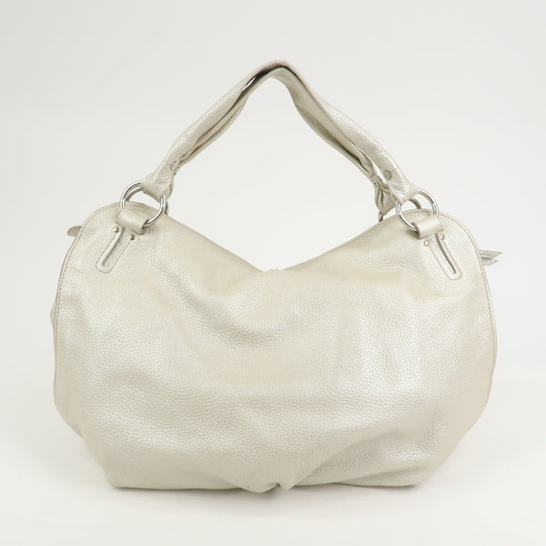 Celine Shoulder Bag Tote Bag - Silver, Leather