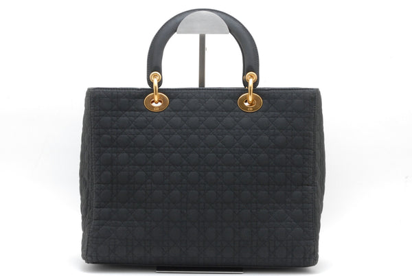 Christian Dior Lady Dior Handbag - Black, Nylon