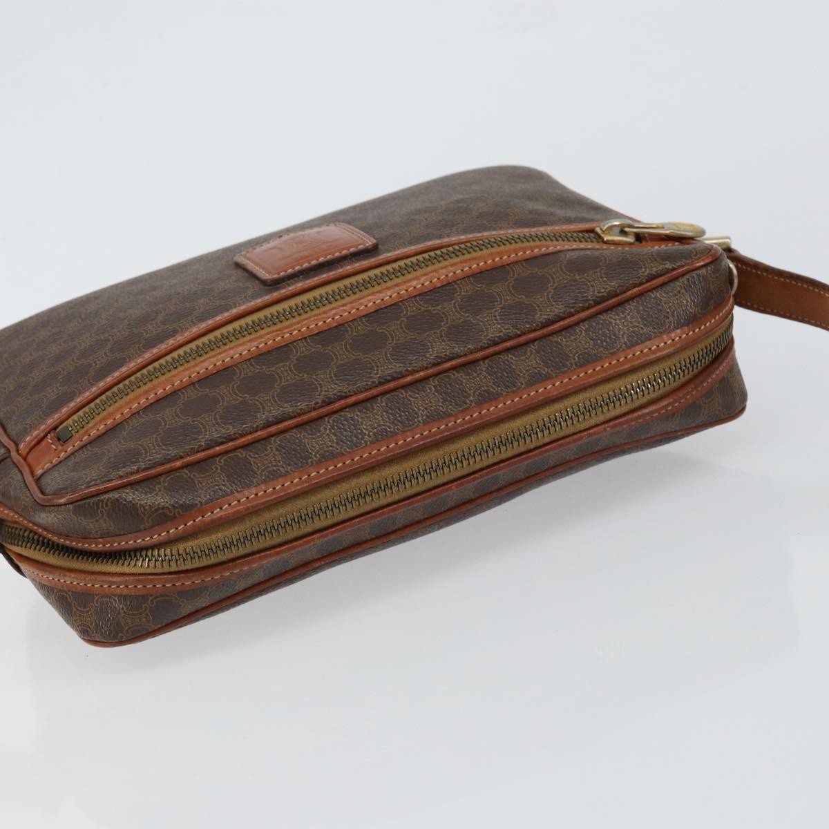 Celine Macadam Shoulder Bag - Brown/Gold, PVC Leather