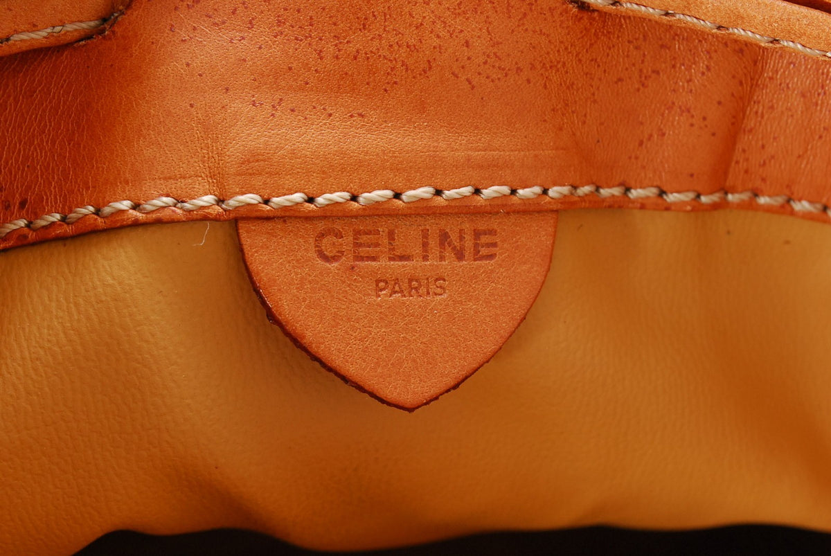 Celine Macadam Shoulder Bag - Beige, Canvas and Leather- מגיע עם הארנק!